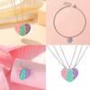 3pcs Heart Puzzle Friendship Necklace Set Symbolizing Portable Bonding for Trendy Women and Fashion Enthusiasts