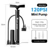 WEST BIKING 120PSI Велосипедный насос Портативный напольный велосипедный насос Для клапанов Schrader/Presta Накачиватель для велосипедных шин Аксессуары для MTB Дорожных велосипедов