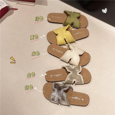 Женские летние тапочки на мягкой подошве, новые сандалии на плоской подошве для пляжа, повседневные сандалии для отпуска