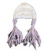 Knitted Girls Trendy Hat Warm Beanie With Cute Braids For Cold Use Weather