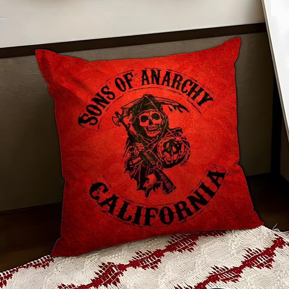 SSons of AAnarchy Cushion Cover Reversible Soft Durable Pillow Cover Home Car MultiScene Use for Daily Comfort