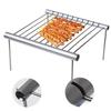 Складной портативный гриль-барбекю из нержавеющей стали, мини-карманный гриль-барбекю, аксессуары для барбекю для домашнего парка