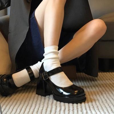 Платформенные кожаные туфли женские туфли-лодочки повседневные оксфорды лоферы толстая подошва женские туфли на высоком каблуке лолита мэри джейн женские мокасины