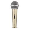 Fujirec Dynamic Microphone with XLR Phone Cable, Wired Handheld Microphone for Vocals, Narration, Karaoke, and DTM, with Switch, Unidirectional (Gold)