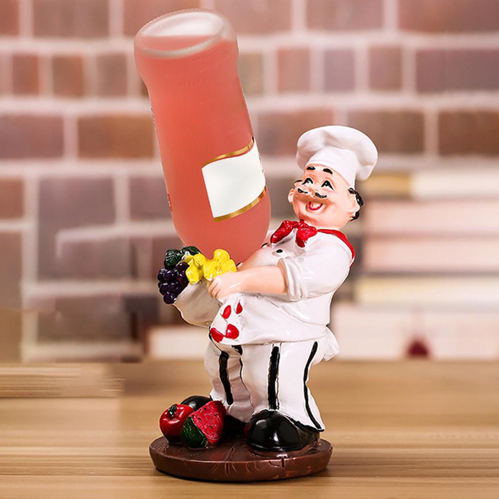 Шеф-повар держатель бутылки вина фигурка декор стола декоративный центральный элемент для дома украшение стенд центральный элемент