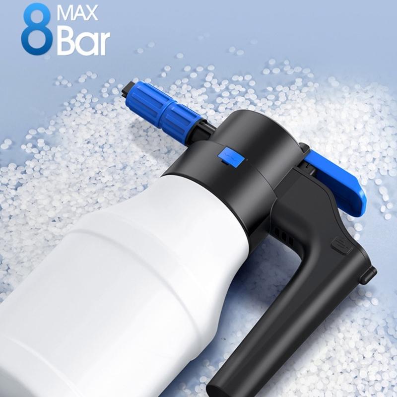 Электрический пенный распылитель 1,5 л Генератор пены для мойки автомобилей Литиевая батарея 3000 мАч Пенные насадки Автомойка Пенный распылитель