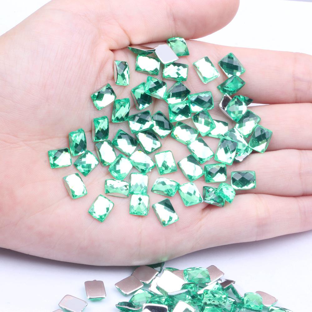 6x8mm Multicolor Flat Globe Rectangular Accessories for DIY Phone Beautification