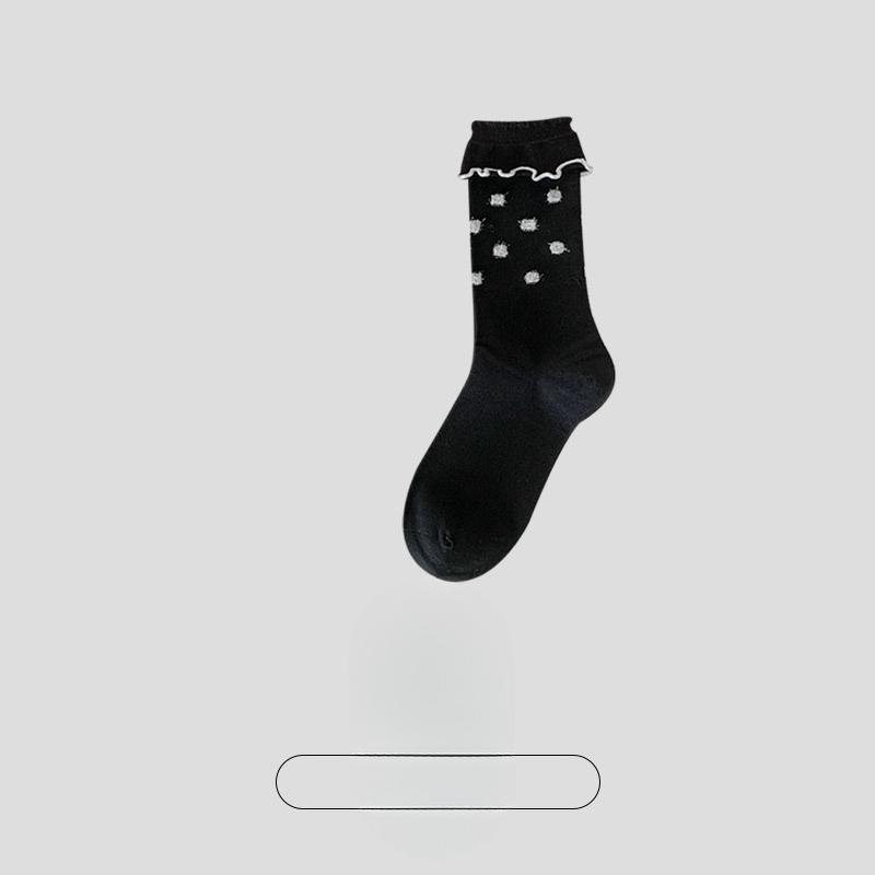 Женские весенне-осенние трендовые простые тканевые стандартные влагопоглощающие дышащие дезодорирующие бесшовные хлопковые носки