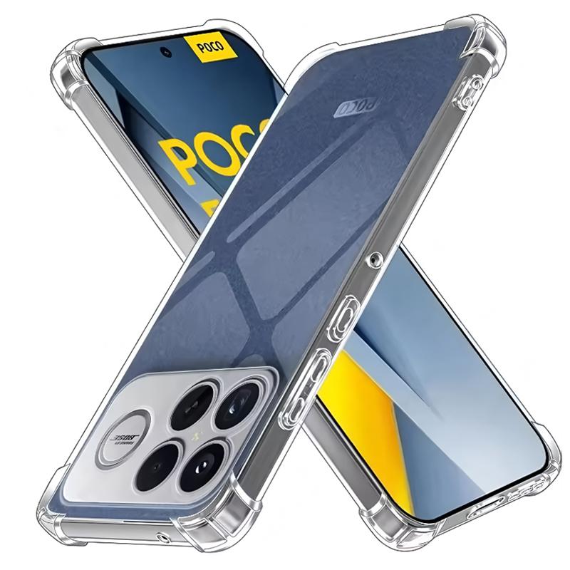 Прозрачный чехол для POCO F8 Ultra / POCO F8 Pro Чехол TPU Прозрачный Противоударный Защитный чехол для телефона Fundas Capa Coque