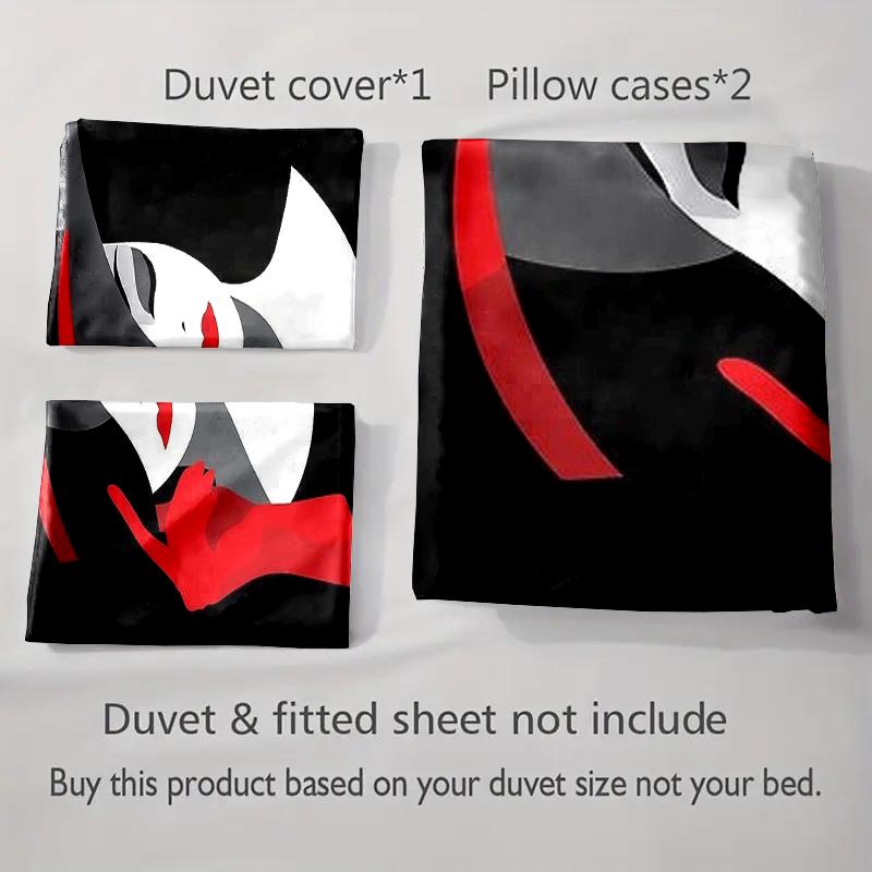Elegant woman illustration Bedding Duvet cover sets Duvet covers Pillowcases gifts (1 * Duvet Cover 2 * Pillowcases, without duvet insert)