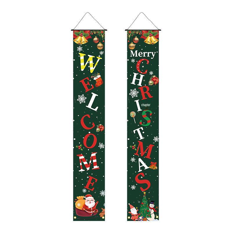 New Christmas Hanging Flag: Atmosphere Decoration, Ins Style Background Cloth, Custom Christmas Couplets for Porch (2026).