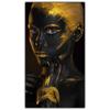 Gold Necklace African Woman Canvas Painting Figure Art Posters and Prints Black Women Wall Art Pictures for Living Room Decor