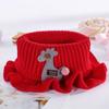 Girls' Cartoon Giraffe Knitted Scarf with Ruffle - Warm Winter Collar In 6 Colors