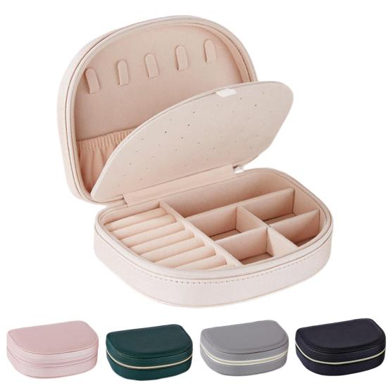 Органайзер для ювелирных изделий, однотонный браслет из искусственной кожи для хранения, ожерелье-гвоздики, шкатулка для драгоценностей, домашнее использование