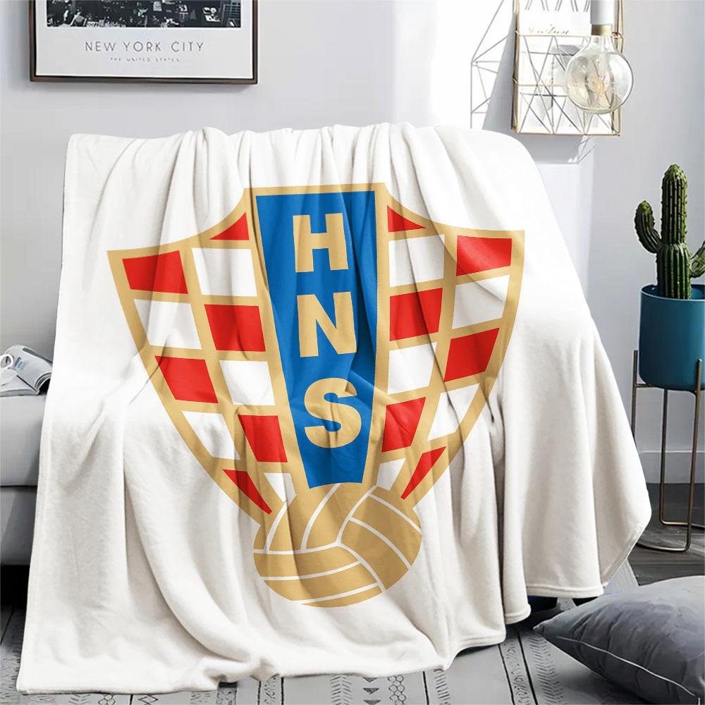 Croatia football Printed Flannel Blanket, soft throw for bedroom sofa, washable,soccer fan merchandise, great gift.