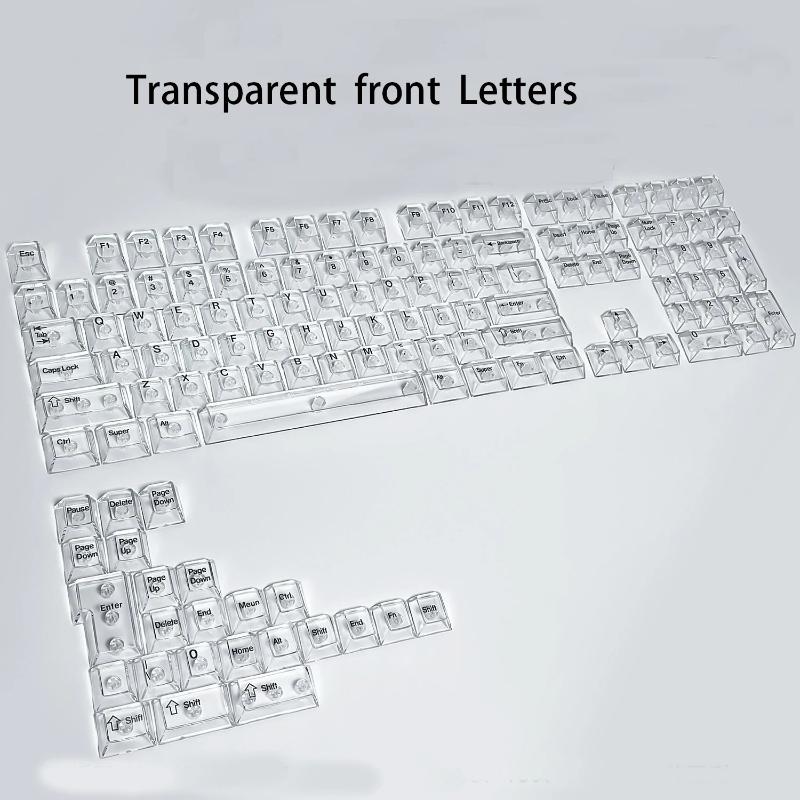 Xiaomi 132 Keys Crystal Transparent Keycaps For MX Switch Mechanical Keyboard Similar SA Profile Keycap ISO Enter RGB backlit Key Caps