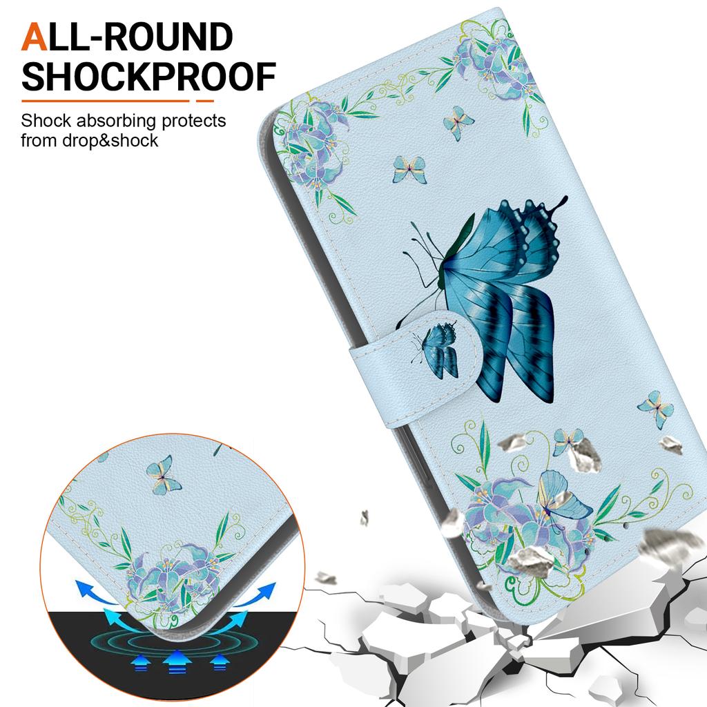 For Motorola Moto G75 5G Wallet Phone Case Anti-Drop Leather Flip Cover Pattern Printing