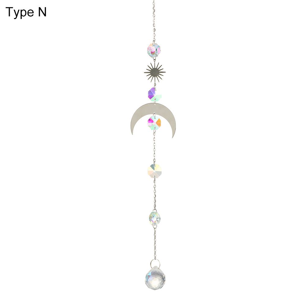Украшение Занавески Украшение Подвесные Призмы Подвеска Звезда Луна Кристалл Музыка ветра Ловец солнца
