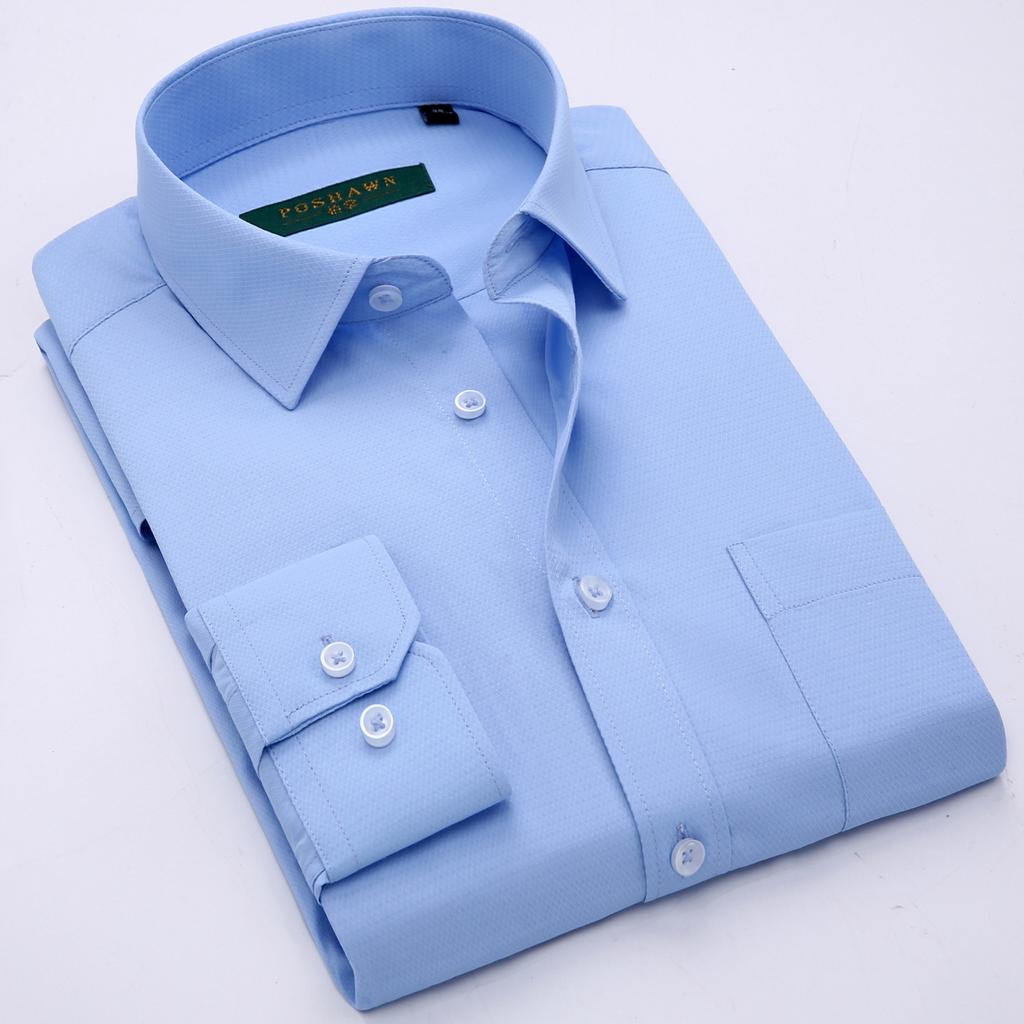 Весенне-осенняя деловая повседневная рубашка с длинными рукавами, мужские рубашки, универсальная однотонная деловая одежда, мужская одежда больших размеров, костюмы и блейзеры