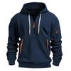 Autumn Men's Hoodies Winter Zipper Multi Pocket Sweatshirts Male Warm Clothes Hoodie Sports Leisure Sweatshirt