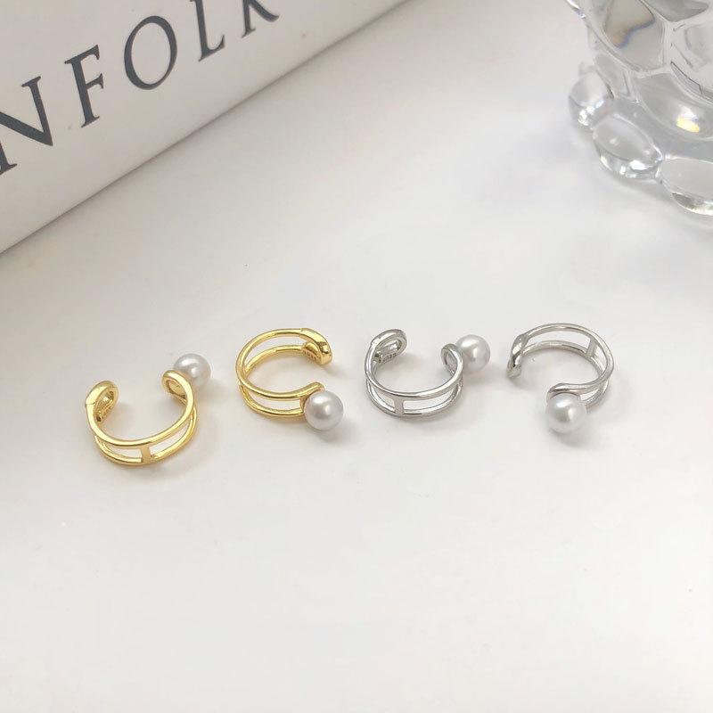 Жемчужный французский ретро пирсинг ушей без евангельских косточек клипсы темперамент простой дизайн серьги