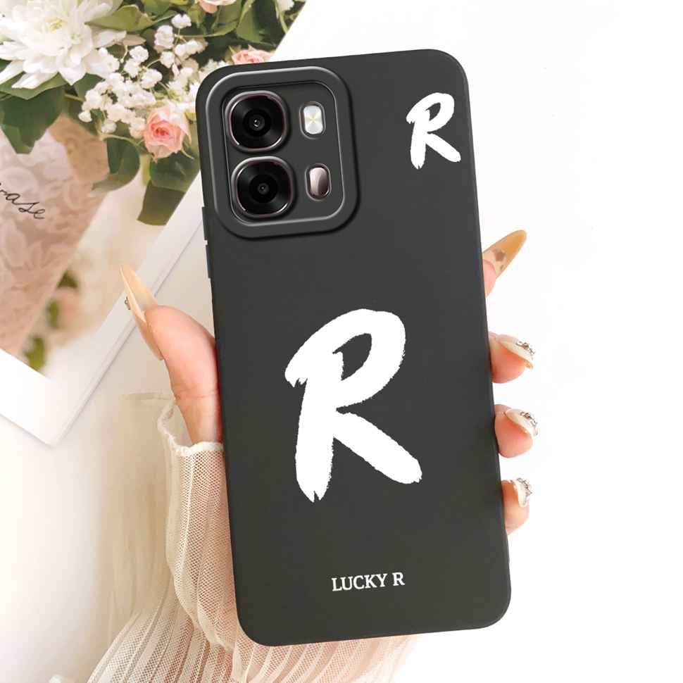 For Oppo A6s 5G CPH2789 Case Fashion Lucky Letters A-Z Silicone Back Cover For Oppo A 6s A6S 5G 6.75" Phone Cases Bumper Fundas