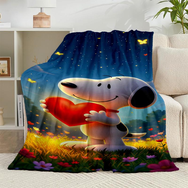 1PC Cute Dog Heartfelt Night Flannel Blanket Gift, Suitable for Both Men And Women, Soft Ideal for Beds And Sofa, Birthday Or Christmas Gift