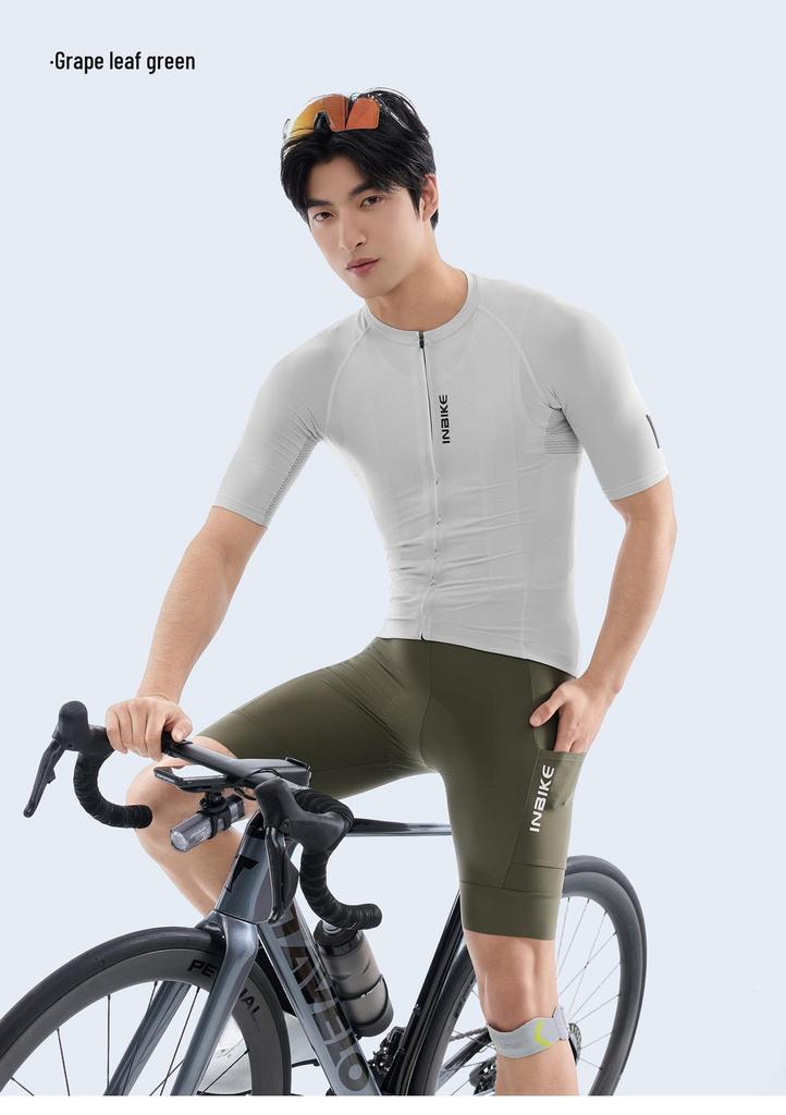 Летние мужские велосипедные шорты-комбинезон INBIKE - Удобные, износостойкие, с профессиональной гелевой вставкой для шоссейного велоспорта