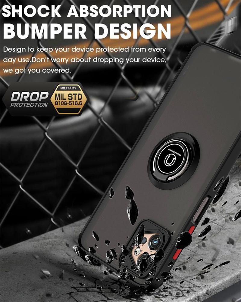 Противоударный защитный чехол для Motorola Moto G14 G54 G84 G22 G32 G42 G52 G72 G13 G23 G53 E13 E22 E32 E20 E40 Магнитный держатель кольца Крышка
