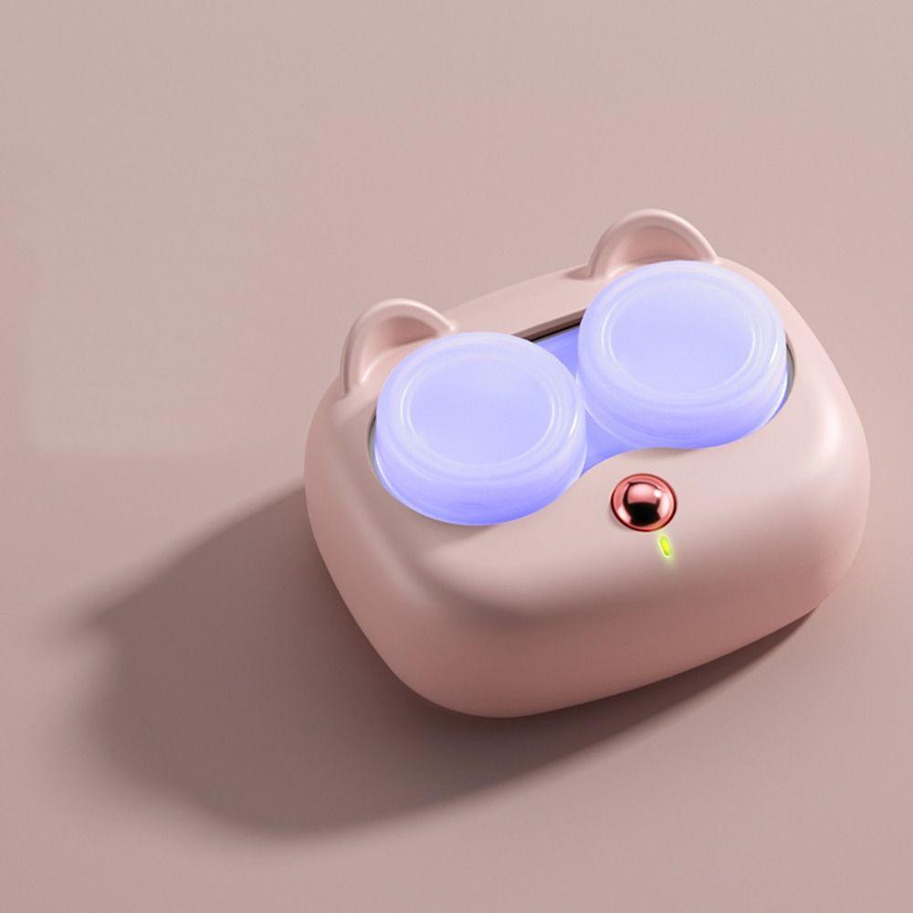 Портативный очиститель для контактных линз Ультразвуковой футляр для контактных линз Белый протеиновый очиститель