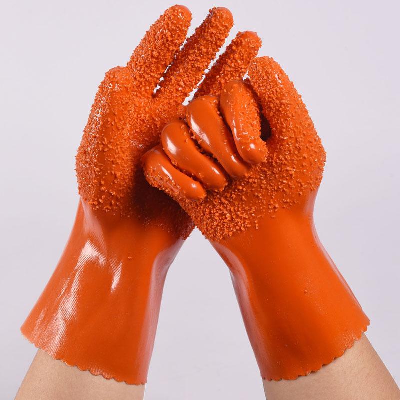 Водонепроницаемые и прочные летние перчатки для мытья с пластиковым покрытием, устойчивым к истиранию, износостойким, утолщенным, устойчивым к проколам и маслостойким резиновым покрытием.