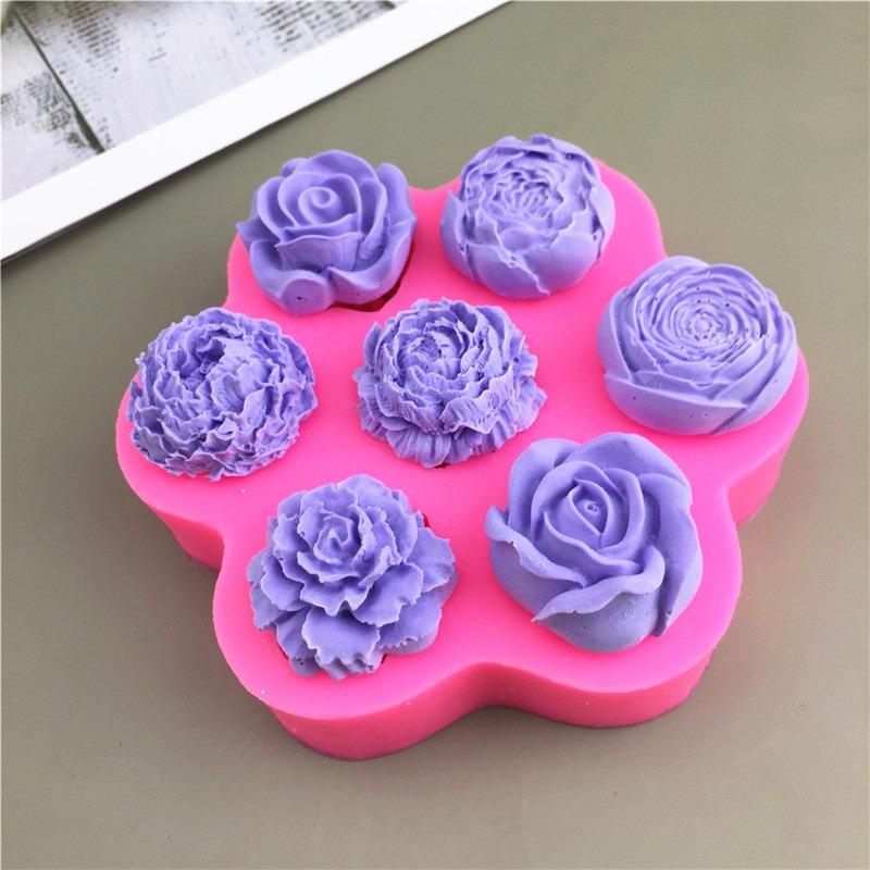 Форма пиона розы силиконовая DIY 3D форма для торта помадка мыло кекс конфеты шоколад желе формы для выпечки инструменты для украшения цветов