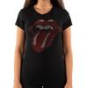 Womens/Ladies Classic Tongue Diamante T-Shirt