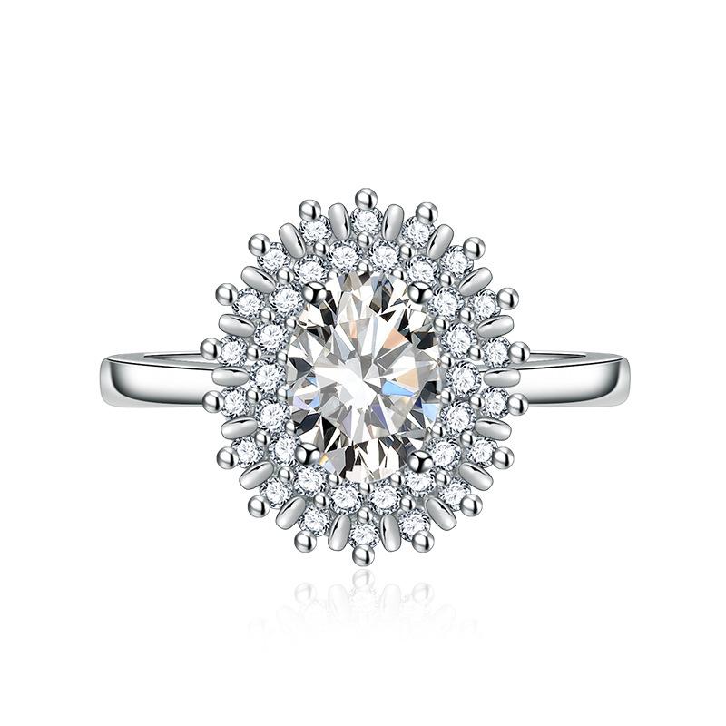 BELLA BOX Opening Resizable Rings For Women Zircon Engagement Party Fine Jewelry Gift