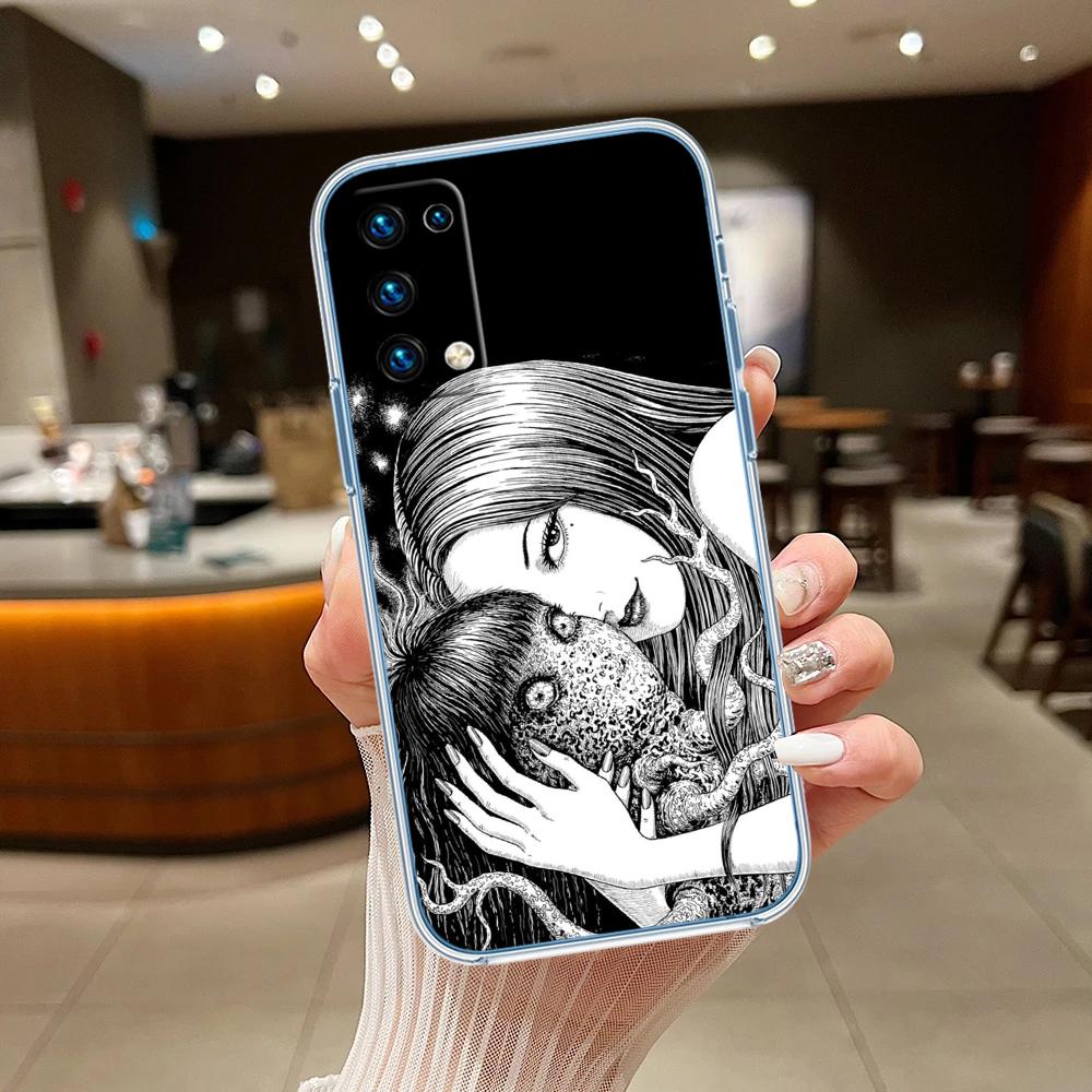 Junji Ito Tomie Transparent Phone Case for Motorola Moto G7 G8 G9 G84 G85 G73 G24 G15 Z2 Play Power Plus