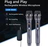 Professional Wireless Microphone 4 Channels Handheld Dynamic Karaoke Mic Band for Stage Performance DJ Party Church Show