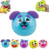 Cartoon Expression Squeeze Toy 2Pcs Dog Face Stress Relief Fidget Anti-stress Slow Rising Home Office Worker Anxiety Reduction Ball Decompression