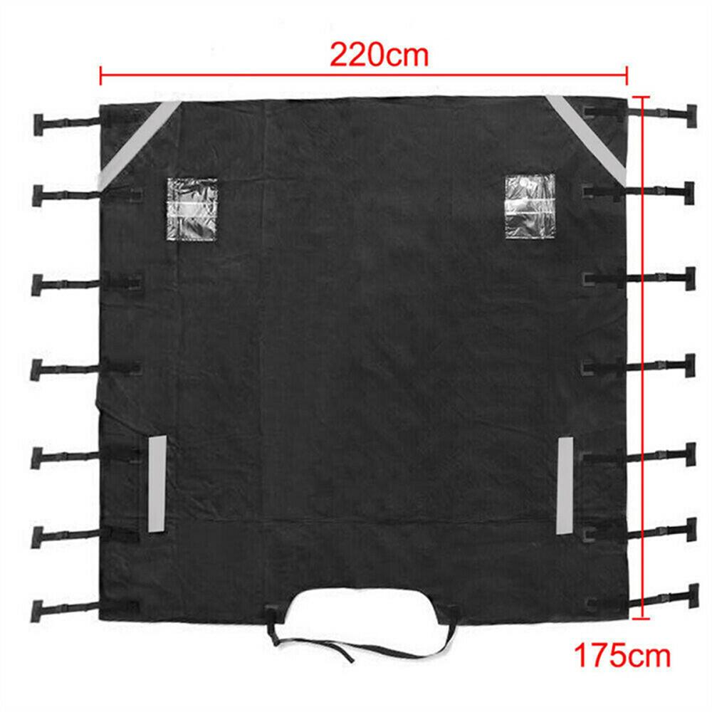 Caravan Front towing case, RV, waterproof, protective + 2 LED lights, reinforced