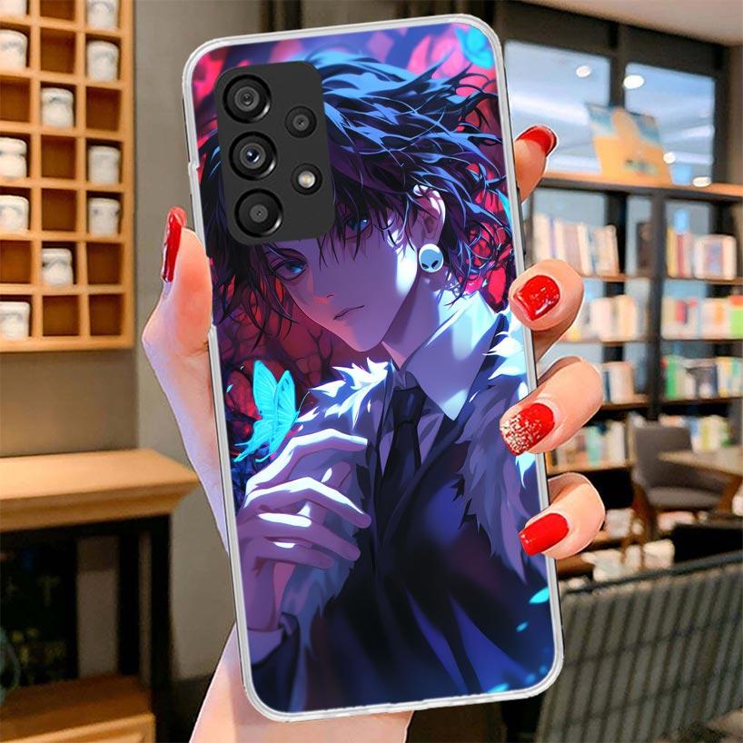 Huner X-Hunters Chrollo Shizuku Phone Case For Samsung Galaxy A12 A22 A32 A52 A72 A02S Phone Case Note 20 Ultra 10 S10 Plus A51