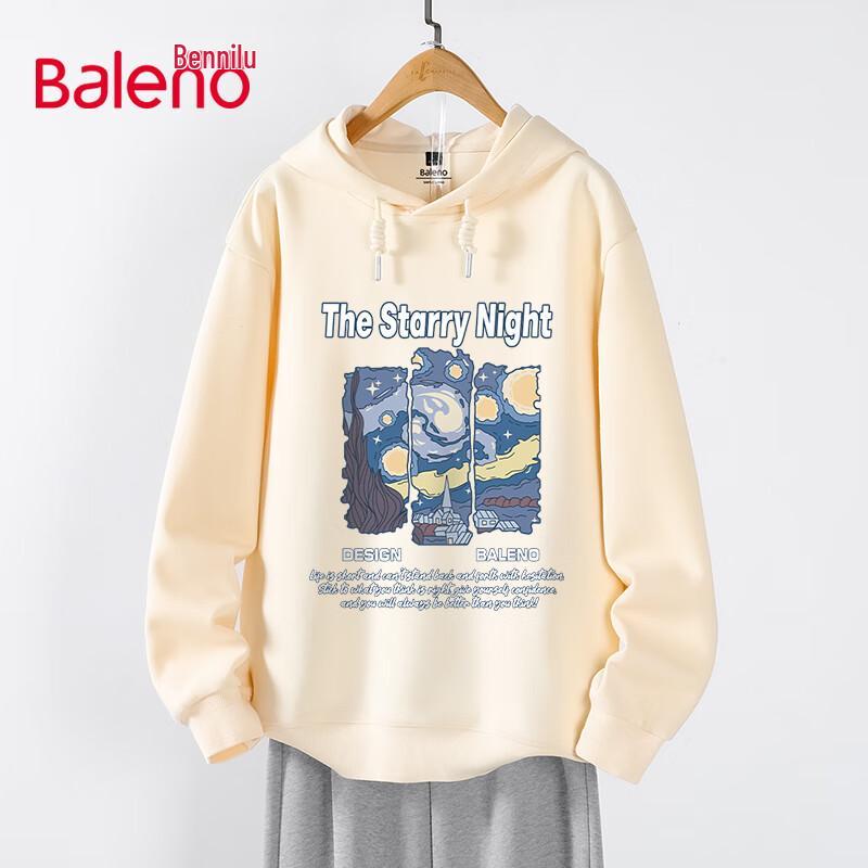 Baleno Men's Starry Sky Print Hooded Sweatshirt