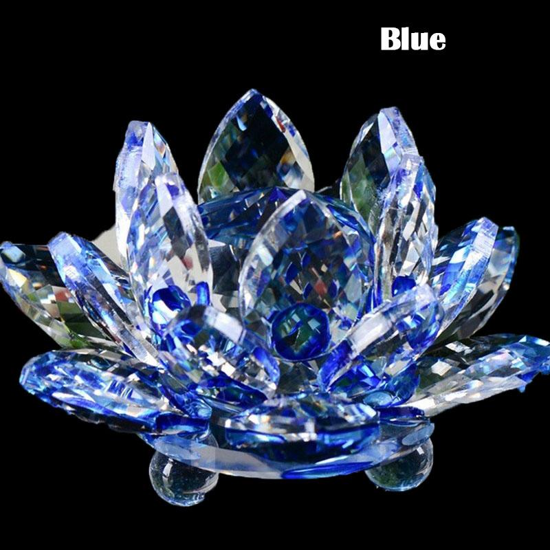 6.2cm Quartz Crystals Lotus Flower Crafts Glass Fengshui Ornaments Healing Crystals Home Party Wiccan Decor Yoga Gifts Souvenir