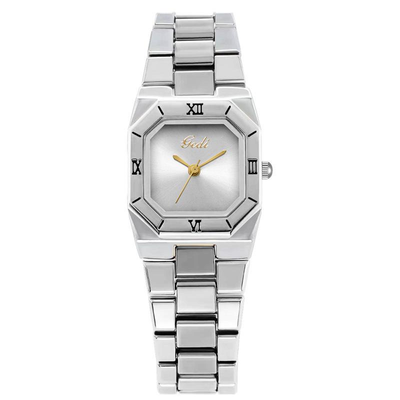 Medieval Gold Steel Belt Watch Women'S High-Value Niche Square Quartz Watch Women'S High-End Quartz Watch