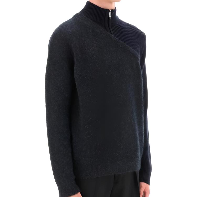 Fendi ribbed-collar half-zip sweater FZC459APP4F1MOX