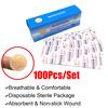 100Pcs Adhesive Round Band Aid Wound Plaster First Aid Circle Ring Bandage Heal