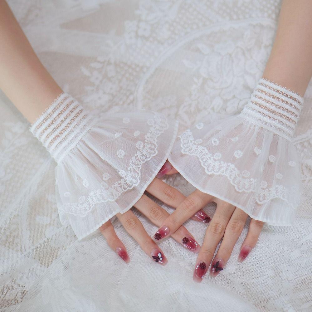 Съемная накладная манжета Многослойная оборка Кружевная манжета Новые манжеты для свитера