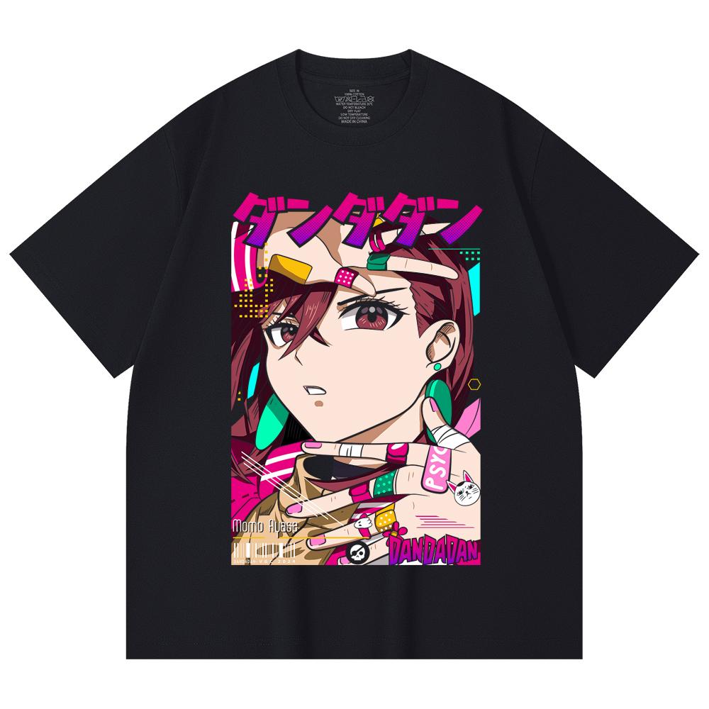 230 Gsm 100% Cotton Dandadan V21 Momo Print Unisex Heavy Cotton T Shirt