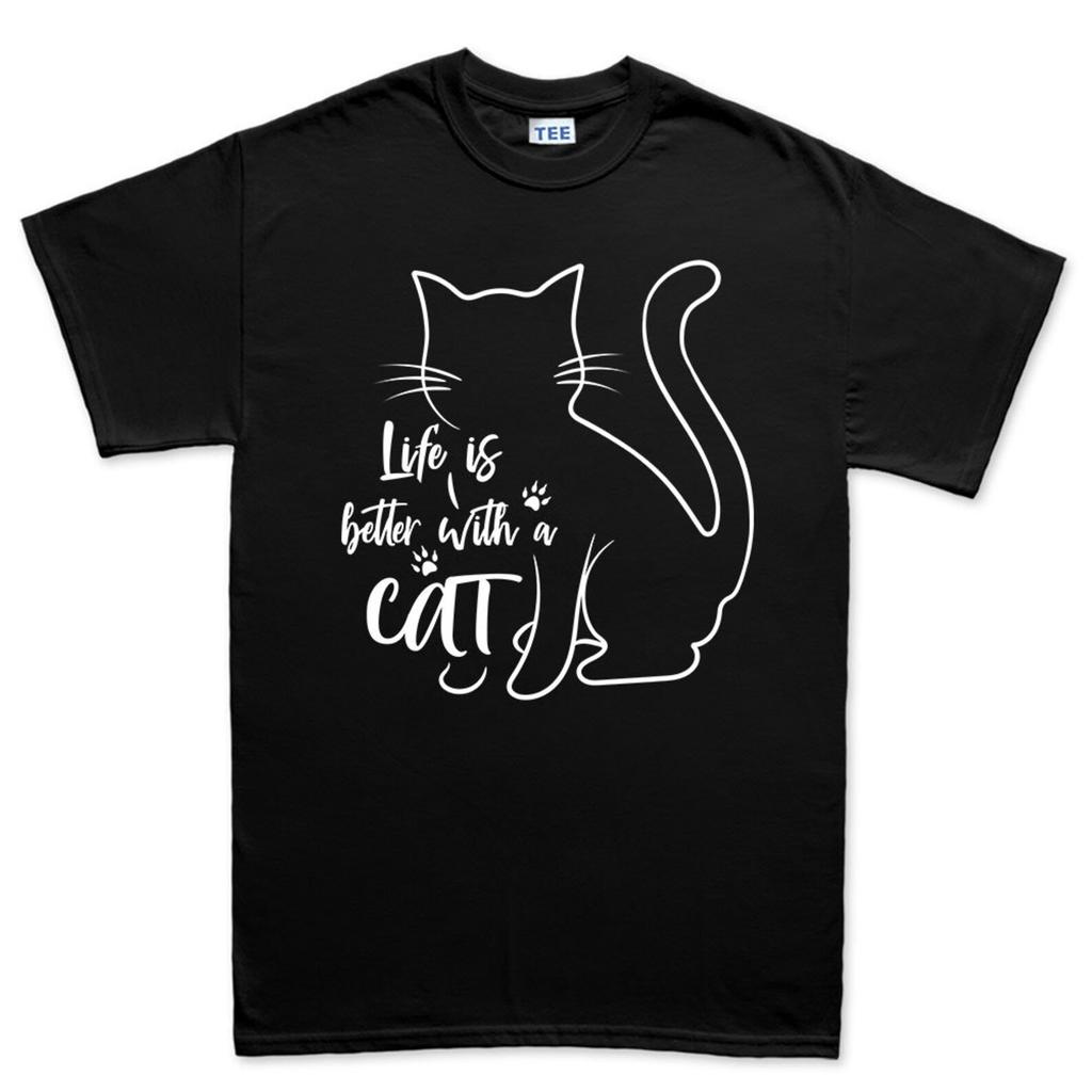 Funny CaT-Shirt, Life Is Better With A Kitten Tee, Gift for Feline Lovers