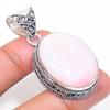 Natural Pink Opal Gemstone 925 Sterling Silver Jewelry Pendant 1.89" O2J51