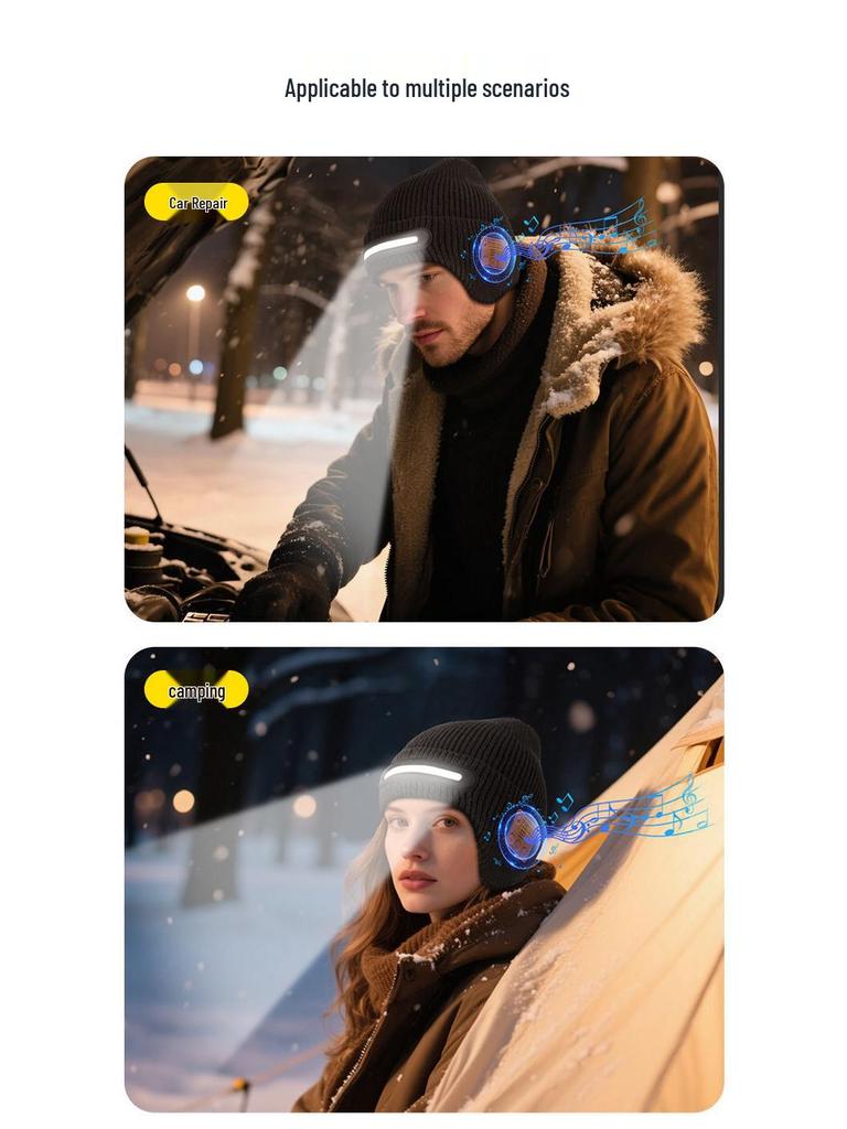 Светодиодная Bluetooth-шапка с музыкой - Новая модель для Европы и Америки