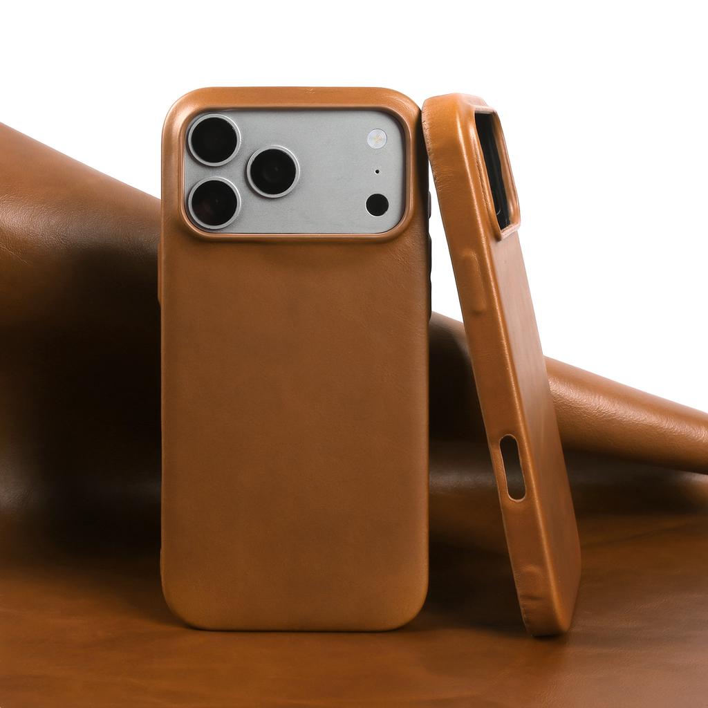 Премиальный задний чехол из натуральной кожи для iPhone 17Pro 16pro Max 15 14 13 12 11 Бизнес Полностью закрывающий Защитный чехол Чехлы для телефона